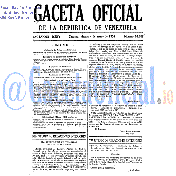Gaceta Oficial 24687 del 4 Marzo 1955