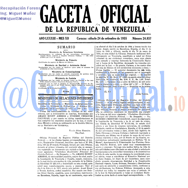Gaceta Oficial 24857 del 24 Septiembre 1955