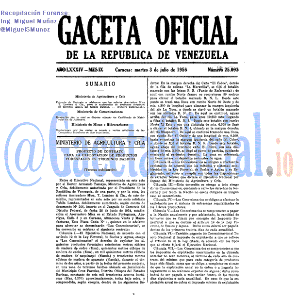 Gaceta Oficial 25093 del 3 Julio 1956