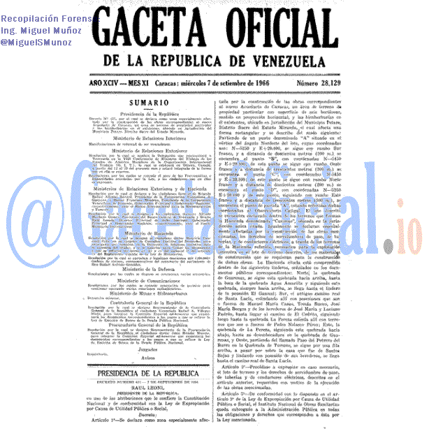 Gaceta Oficial 28129 del 7 Septiembre 1966