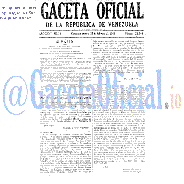 Gaceta Oficial 28563 del 20 Febrero 1968