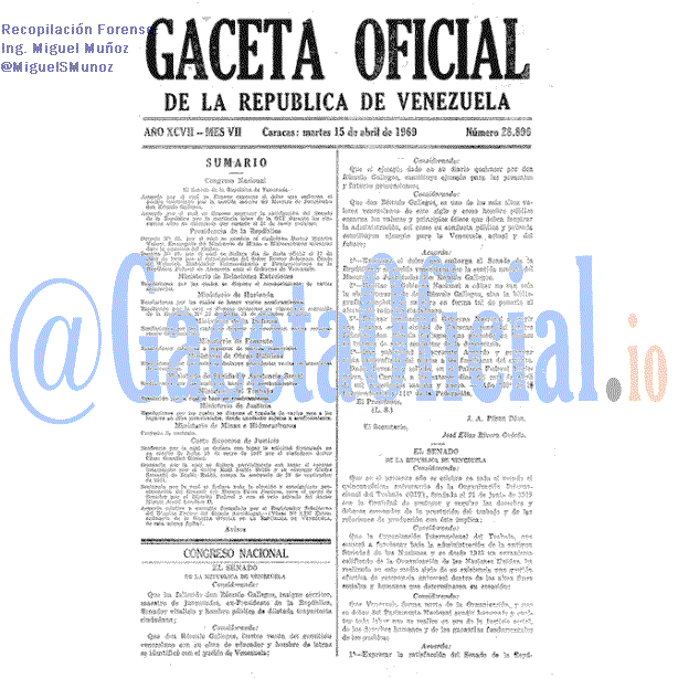 Gaceta Oficial 28896 del 15 Abril 1969