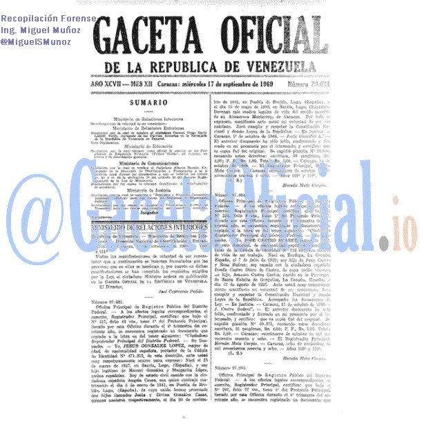 Gaceta Oficial 29024 del 17 Septiembre 1969