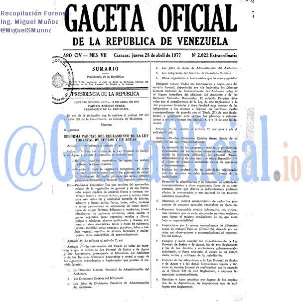 Gaceta Oficial 2022 del 28 Abril 1977