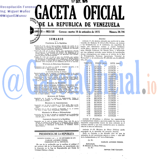 Gaceta Oficial 30796 del 16 Septiembre 1975