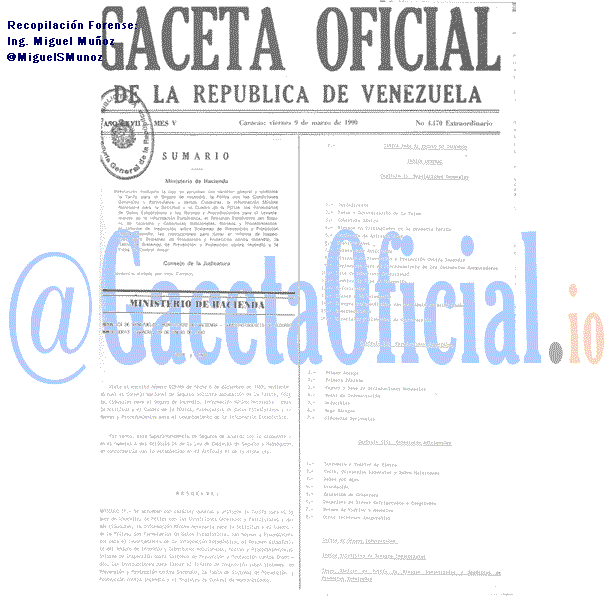 Gaceta Oficial 4170 del 9 Marzo 1990