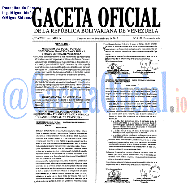 Gaceta Oficial 6171 del 11 Febrero 2015