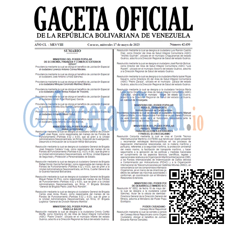 Gaceta Oficial, Gaceta 42630, Gaceta 42630 HD, Gaceta #42630, Gaceta Oficial Venezuela #42630