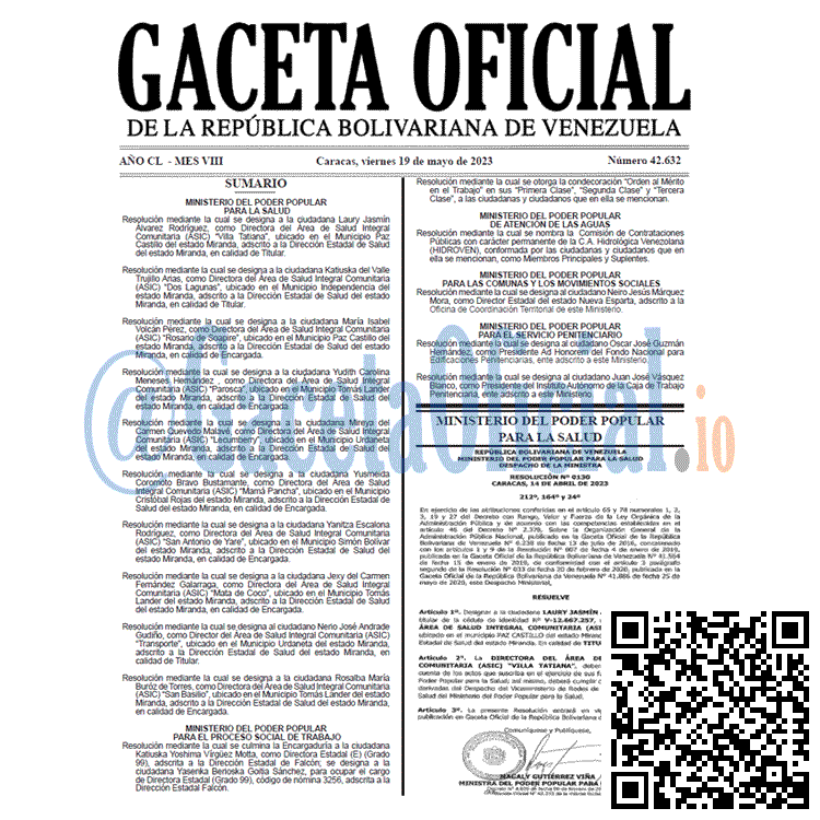 Gaceta Oficial, Gaceta 42632, Gaceta 42632 HD, Gaceta #42632, Gaceta Oficial Venezuela #42632
