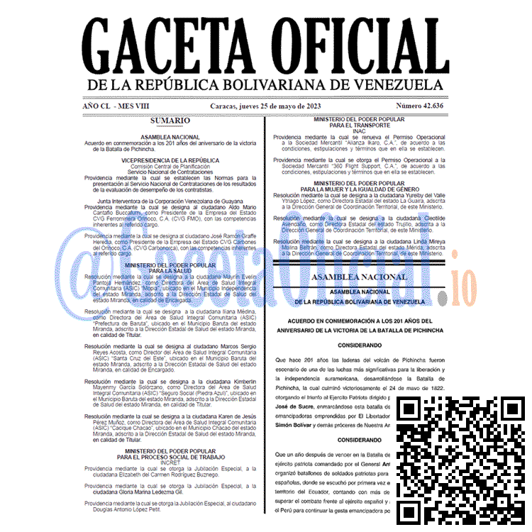 Gaceta Oficial, Gaceta 42636, Gaceta 42636 HD, Gaceta #42636, Gaceta Oficial Venezuela #42636