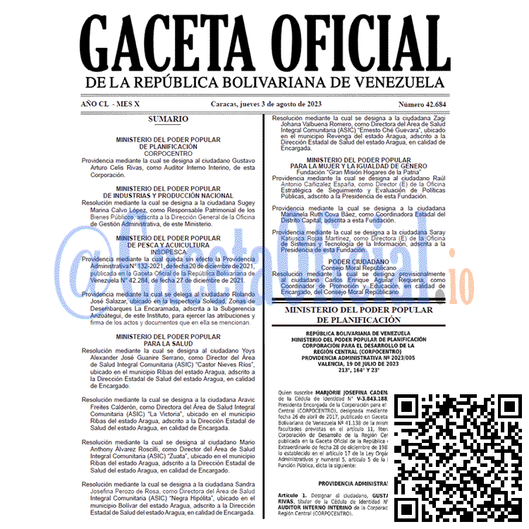 Gaceta Oficial, Gaceta 42684, Gaceta 42684 HD, Gaceta #42684, Gaceta Oficial Venezuela #42684