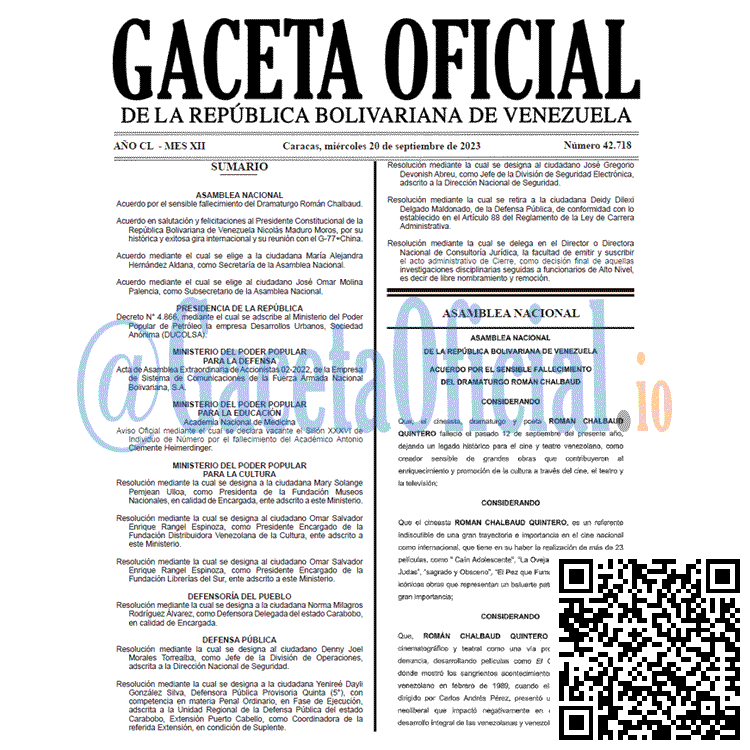Gaceta Oficial, Gaceta 42718, Gaceta 42718 HD, Gaceta #42718, Gaceta Oficial Venezuela #42718