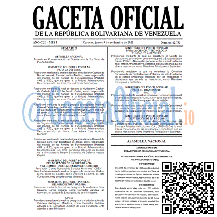 Gaceta Oficial, Gaceta 42753, Gaceta 42753 HD, Gaceta #42753, Gaceta Oficial Venezuela #42753