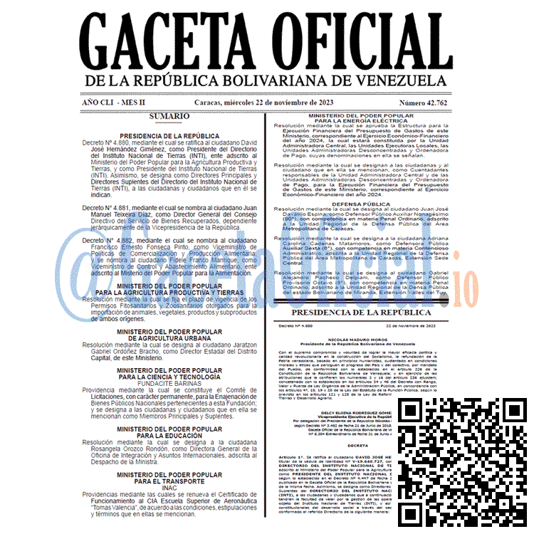 Gaceta Oficial, Gaceta 42762, Gaceta 42762 HD, Gaceta #42762, Gaceta Oficial Venezuela #42762