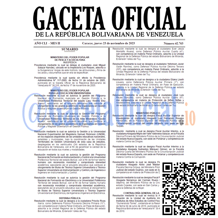 Gaceta Oficial, Gaceta 42763, Gaceta 42763 HD, Gaceta #42763, Gaceta Oficial Venezuela #42763