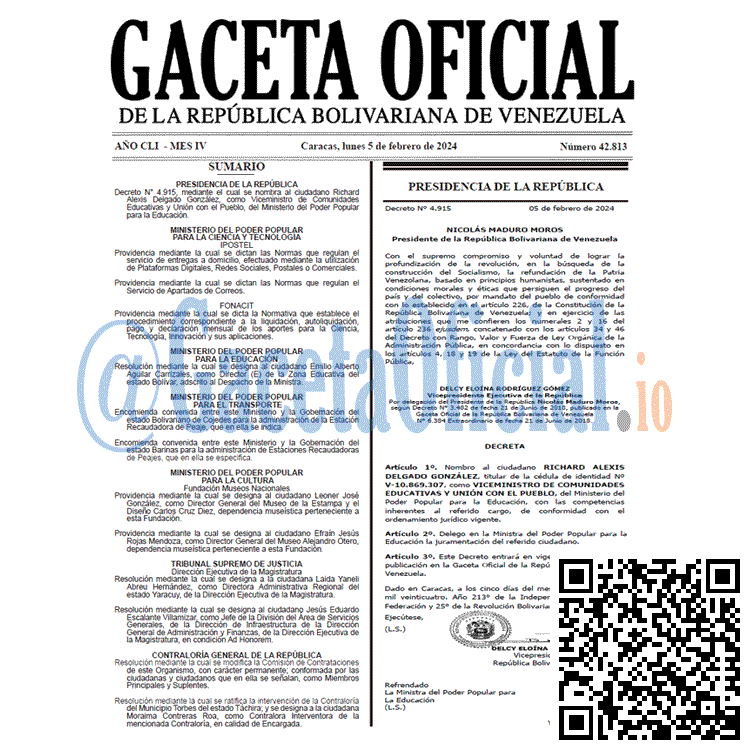 Gaceta Oficial, Gaceta 42813, Gaceta 42813 HD, Gaceta #42813, Gaceta Oficial Venezuela #42813