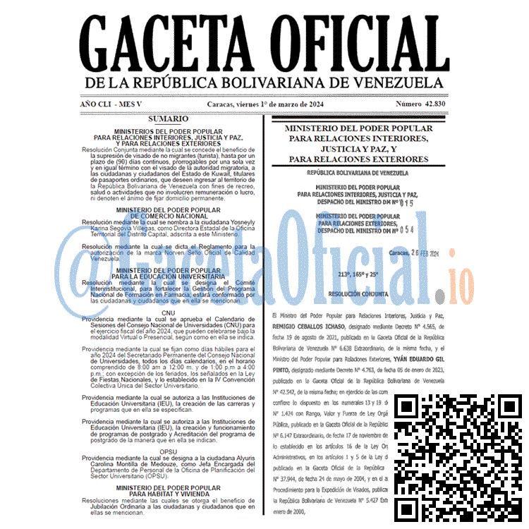 Gaceta Oficial, Gaceta 42830, Gaceta 42830 HD, Gaceta #42830, Gaceta Oficial Venezuela #42830