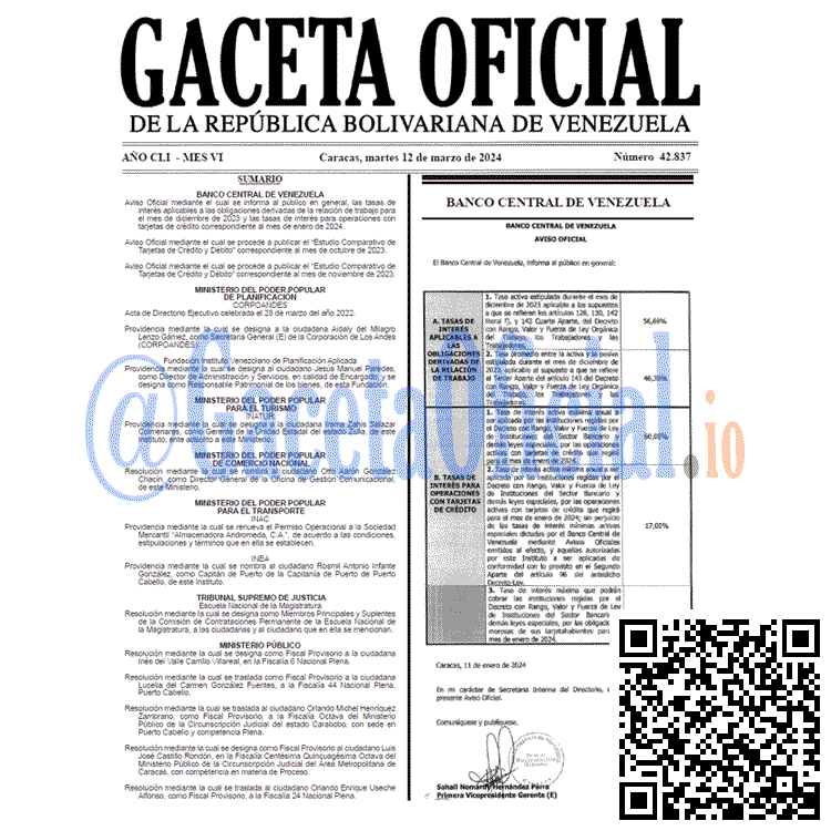 Gaceta Oficial, Gaceta 42837, Gaceta 42837 HD, Gaceta #42837, Gaceta Oficial Venezuela #42837