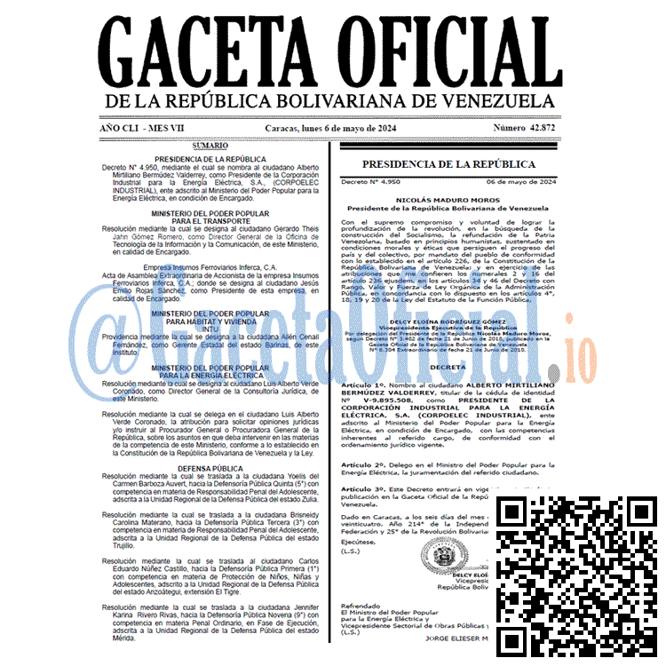 Gaceta Oficial, Gaceta 42872, Gaceta 42872 HD, Gaceta #42872, Gaceta Oficial Venezuela #42872