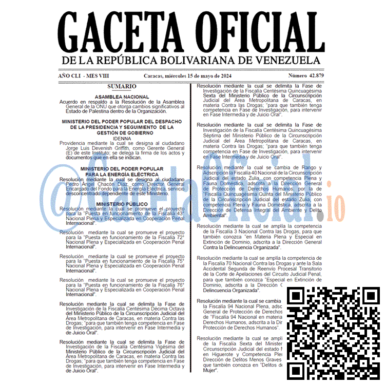 Gaceta Oficial, Gaceta 42879, Gaceta 42879 HD, Gaceta #42879, Gaceta Oficial Venezuela #42879