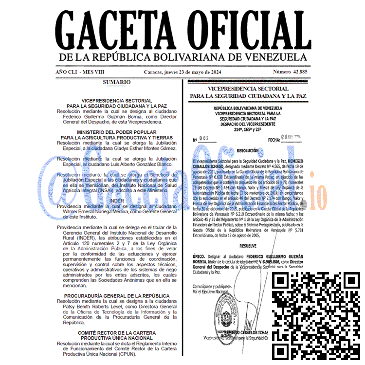 Gaceta Oficial, Gaceta 42885, Gaceta 42885 HD, Gaceta #42885, Gaceta Oficial Venezuela #42885