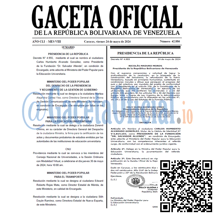 Gaceta Oficial, Gaceta 42886, Gaceta 42886 HD, Gaceta #42886, Gaceta Oficial Venezuela #42886