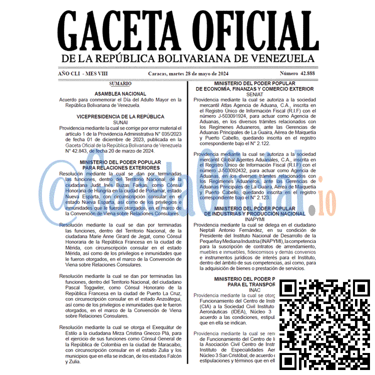 Gaceta Oficial, Gaceta 42888, Gaceta 42888 HD, Gaceta #42888, Gaceta Oficial Venezuela #42888