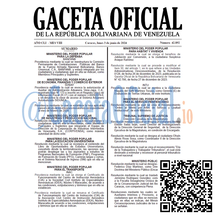 Gaceta Oficial, Gaceta 42892, Gaceta 42892 HD, Gaceta #42892, Gaceta Oficial Venezuela #42892