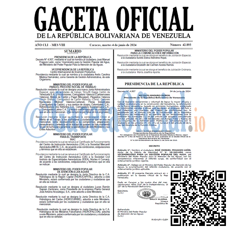 Gaceta Oficial, Gaceta 42893, Gaceta 42893 HD, Gaceta #42893, Gaceta Oficial Venezuela #42893