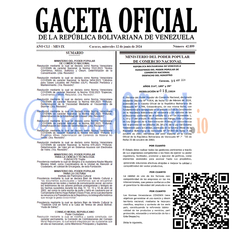 Gaceta Oficial, Gaceta 42899, Gaceta 42899 HD, Gaceta #42899, Gaceta Oficial Venezuela #42899