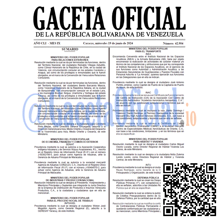 Gaceta Oficial, Gaceta 42904, Gaceta 42904 HD, Gaceta #42904, Gaceta Oficial Venezuela #42904