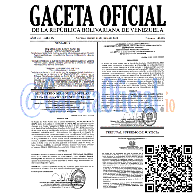 Gaceta Oficial, Gaceta 42906, Gaceta 42906 HD, Gaceta #42906, Gaceta Oficial Venezuela #42906
