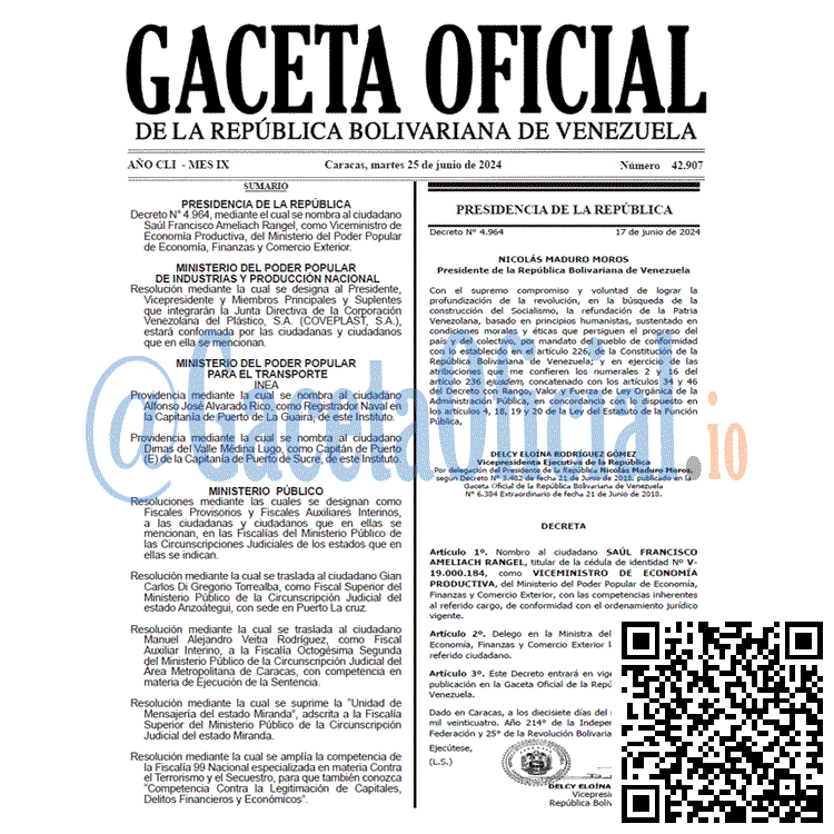 Gaceta Oficial, Gaceta 42907, Gaceta 42907 HD, Gaceta #42907, Gaceta Oficial Venezuela #42907