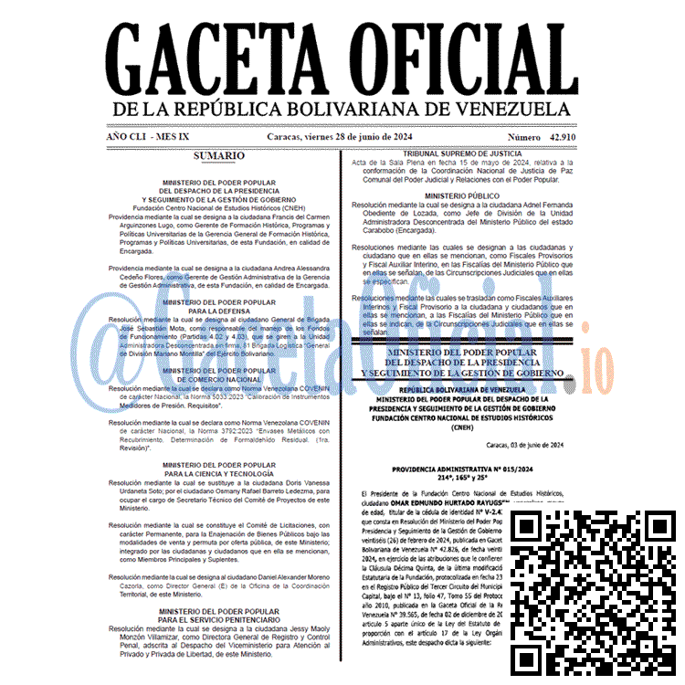 Gaceta Oficial, Gaceta 42910, Gaceta 42910 HD, Gaceta #42910, Gaceta Oficial Venezuela #42910