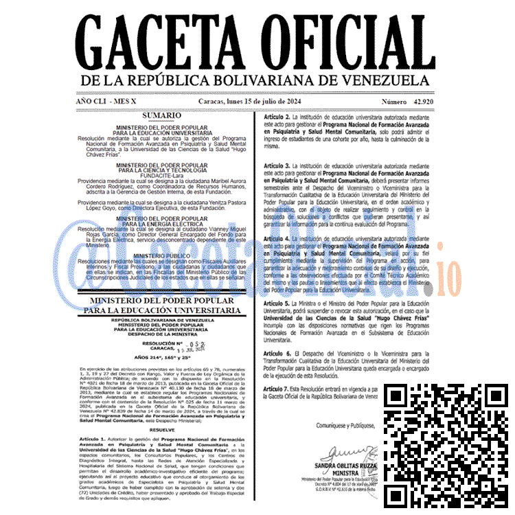Gaceta Oficial, Gaceta 42920, Gaceta 42920 HD, Gaceta #42920, Gaceta Oficial Venezuela #42920
