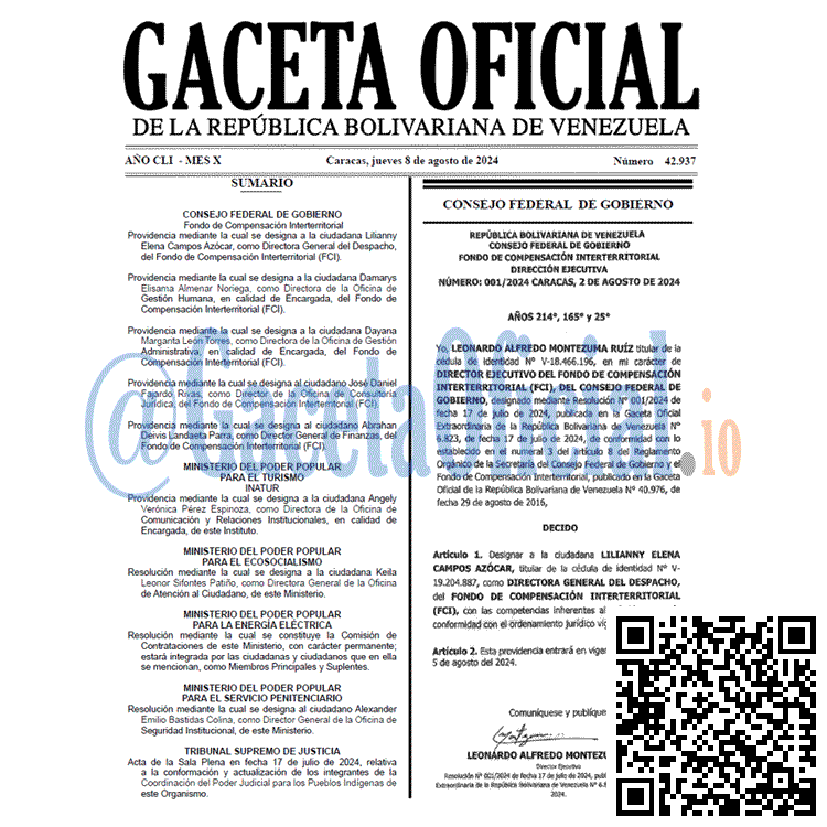 Gaceta Oficial, Gaceta 42937, Gaceta 42937 HD, Gaceta #42937, Gaceta Oficial Venezuela #42937