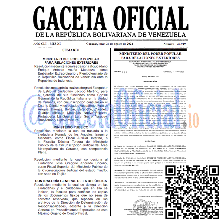 Gaceta Oficial, Gaceta 42949, Gaceta 42949 HD, Gaceta #42949, Gaceta Oficial Venezuela #42949