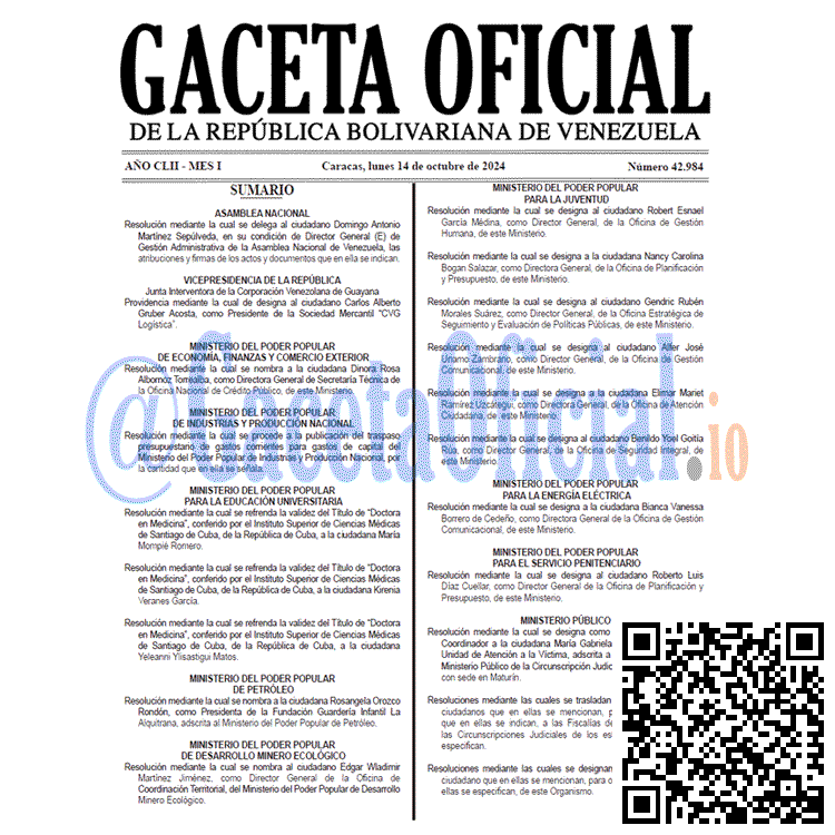 Gaceta Oficial, Gaceta 42984, Gaceta 42984 HD, Gaceta #42984, Gaceta Oficial Venezuela #42984