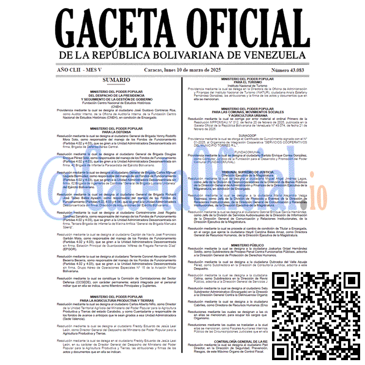 Gaceta Oficial, Gaceta 43083, Gaceta 43083 HD, Gaceta #43083, Gaceta Oficial Venezuela #43083