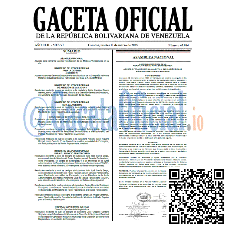 Venezuela Gaceta Oficial 43084 del 11 marzo 2025 Gaceta Oficial, Gaceta 43084, Gaceta 43084 HD, Gaceta #43084, Gaceta Oficial Venezuela #43084