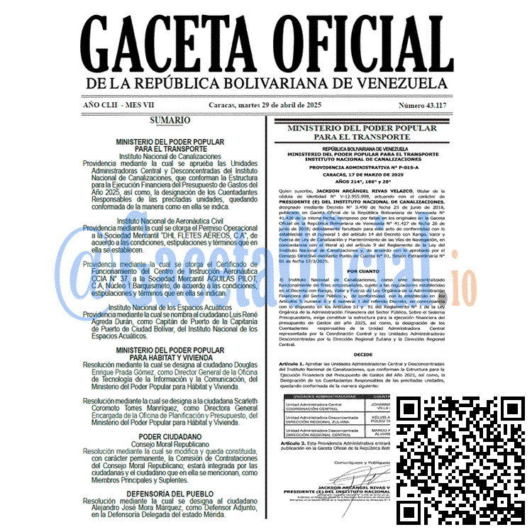 Gaceta Oficial, Gaceta 43117, Gaceta 43117 HD, Gaceta #43117, Gaceta Oficial Venezuela #43117
