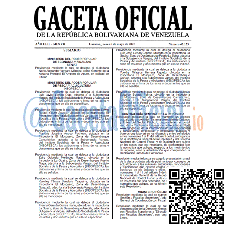 Gaceta Oficial, Gaceta 43123, Gaceta 43123 HD, Gaceta #43123, Gaceta Oficial Venezuela #43123