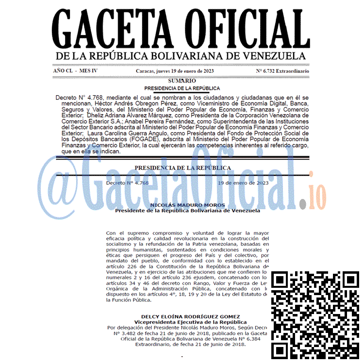 Venezuela Gaceta Oficial 6732 del 19 enero 2023 Gaceta Oficial, Gaceta 6732, Gaceta #6732, Gaceta Oficial Venezuela #6732