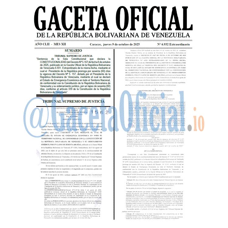 Gaceta Oficial, Gaceta 6932, Gaceta 6932 HD, Gaceta #6932, Gaceta Oficial Venezuela #6932