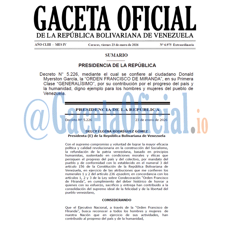 Gaceta Oficial, Gaceta 6975, Gaceta 6975 HD, Gaceta #6975, Gaceta Oficial Venezuela #6975