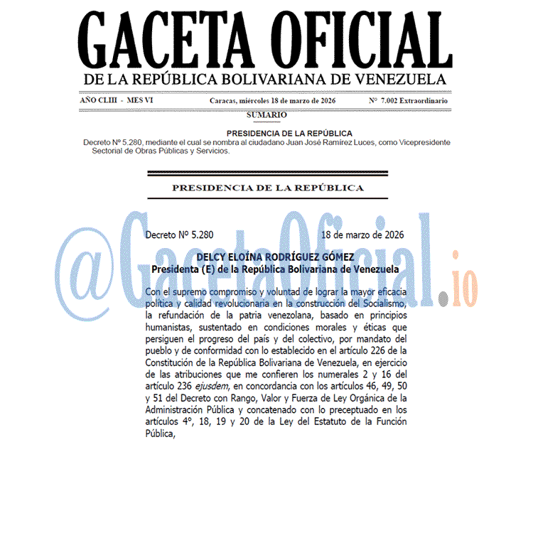 Gaceta Oficial, Gaceta 7002, Gaceta 7002 HD, Gaceta #7002, Gaceta Oficial Venezuela #7002