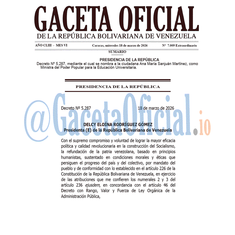 Gaceta Oficial, Gaceta 7009, Gaceta 7009 HD, Gaceta #7009, Gaceta Oficial Venezuela #7009