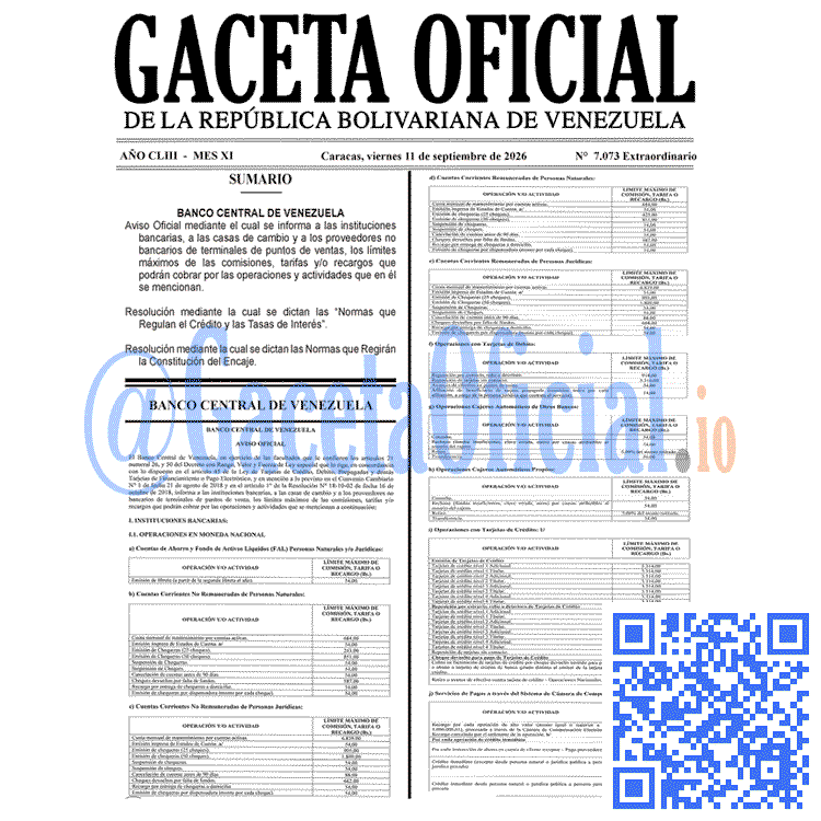 Gaceta Oficial, Gaceta 7073, Gaceta 7073 HD, Gaceta #7073, Gaceta Oficial Venezuela #7073