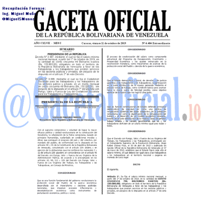 Gaceta Oficial 6484 2019-10-11
