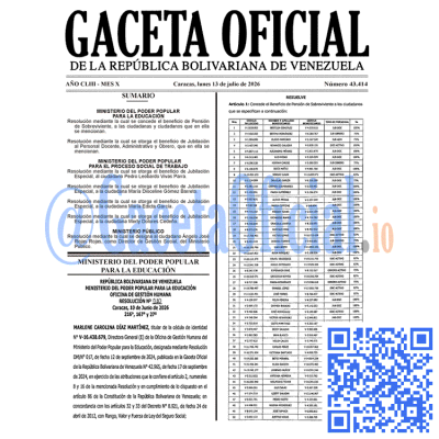 Gaceta Oficial 43414 2026-07-13